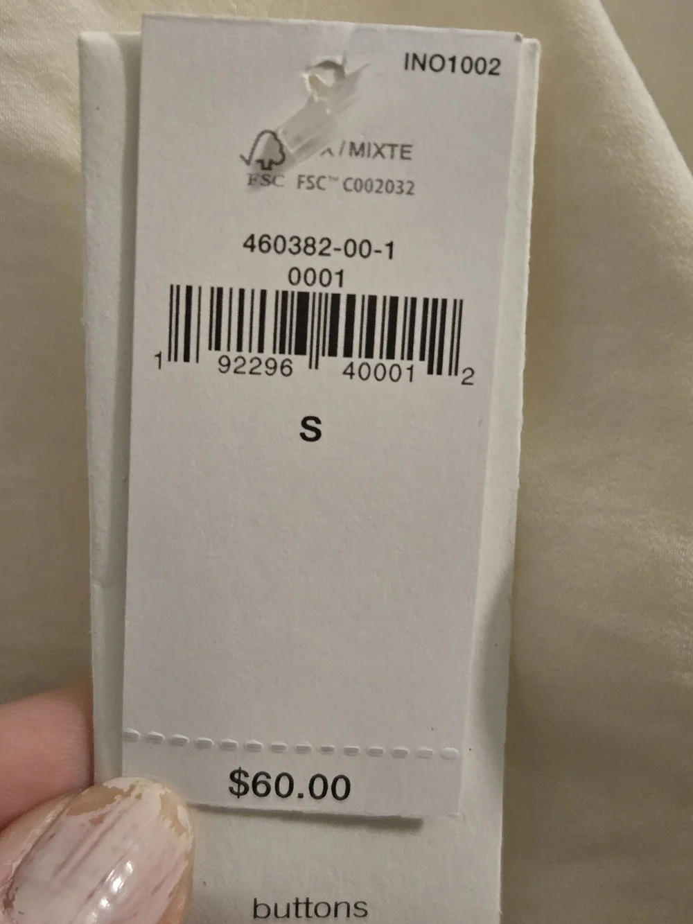NWT Banana Republic Cream V-Neck Long Sleeve Shirt